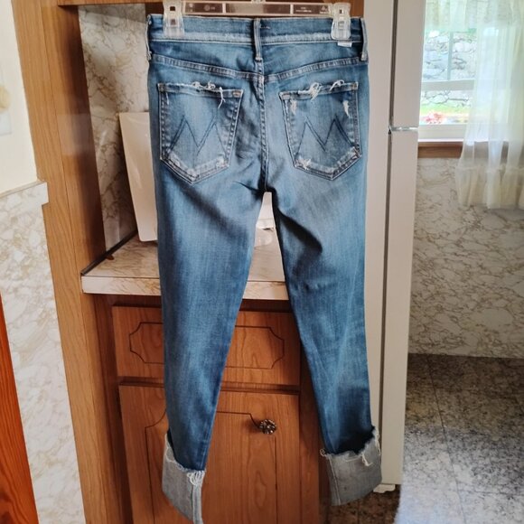 Mother The Ponyboy Cuffed Jeans in Tequila Truth, Size 26 - Picture 6 of 15